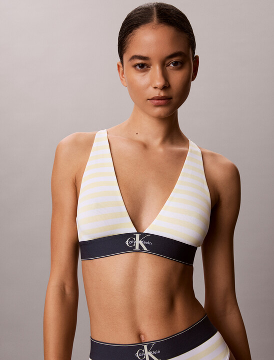 Triangle Bralette - Graphic Monogram Microfibre Stretch