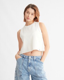 Premium Essentials Knit Tank Top, Bright White, hi-res