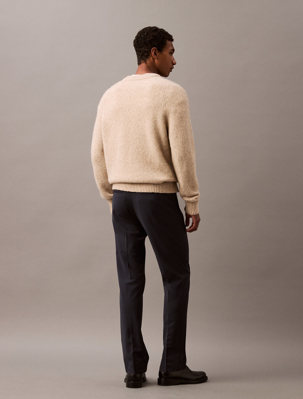 Refined Wool Blend Slim Trouser, Dark Sapphire, hi-res