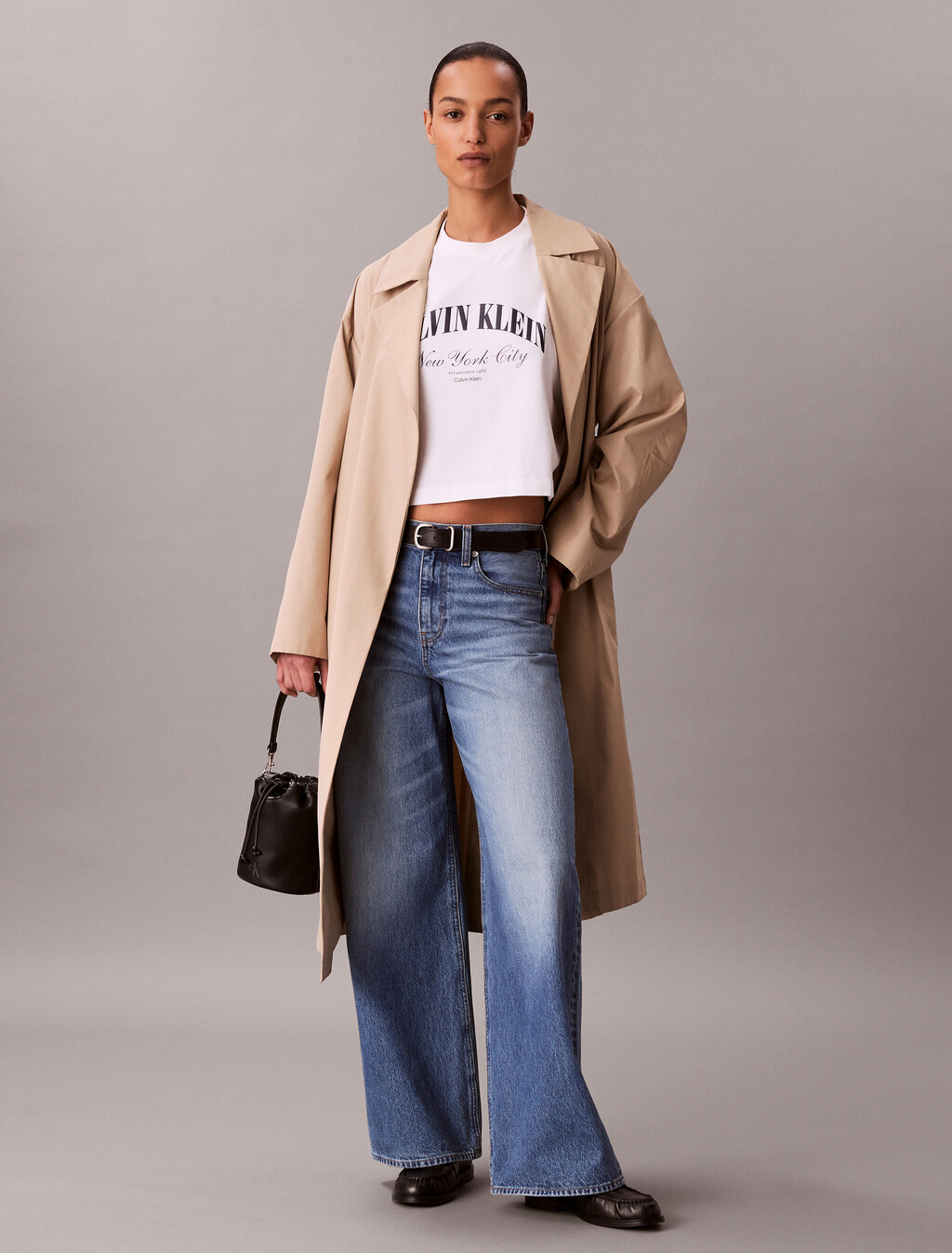 Cropped Varsity Logo T-shirt, Bright White, hi-res