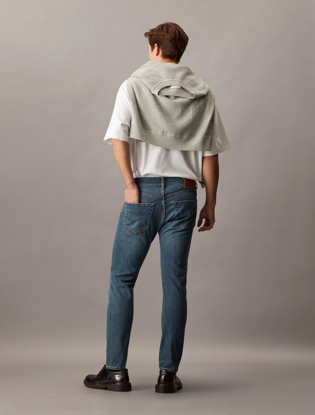 37.5 Bi-Stretch Modern Taper Jeans, Denim Dark, hi-res