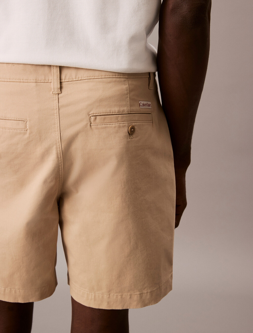 Signature Cotton Chino Short, White Pepper, hi-res