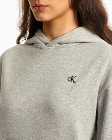 Archive Monogram Fleece Hoodie, HEROIC GREY HEATHER CM1BK 08, hi-res