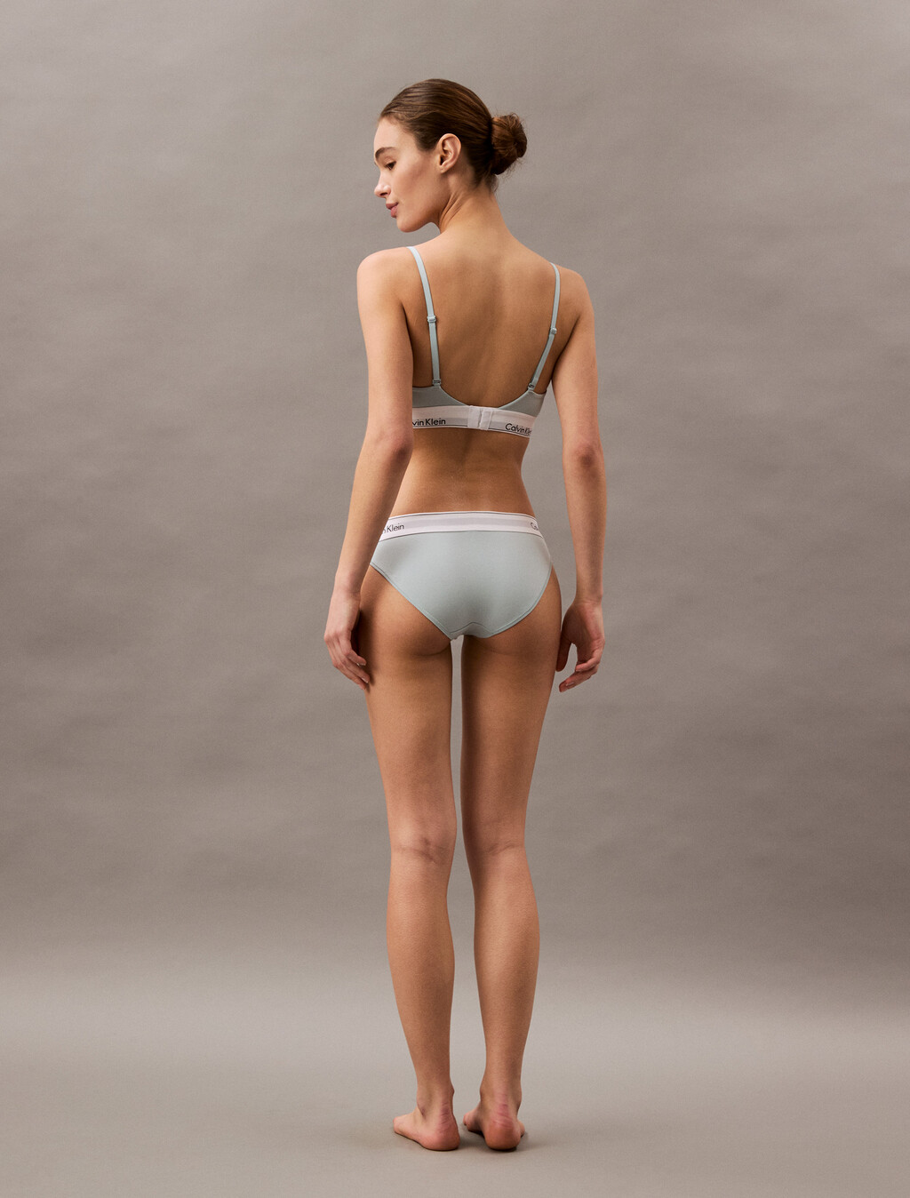 Icon Cotton Lightly Lined Triangle Bralette, Sterling Blue, hi-res