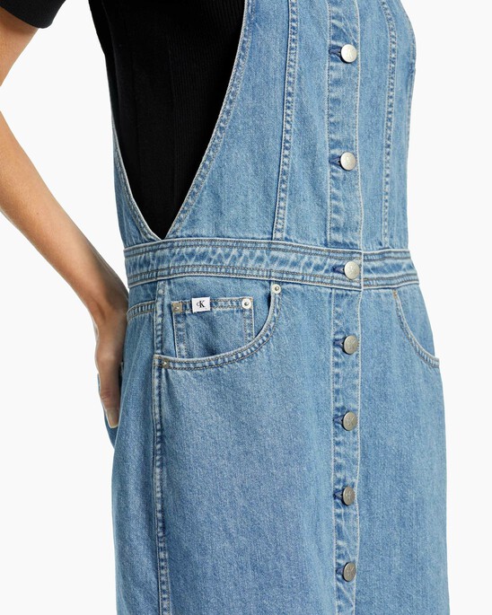 MIDI DUNGAREE DRESS