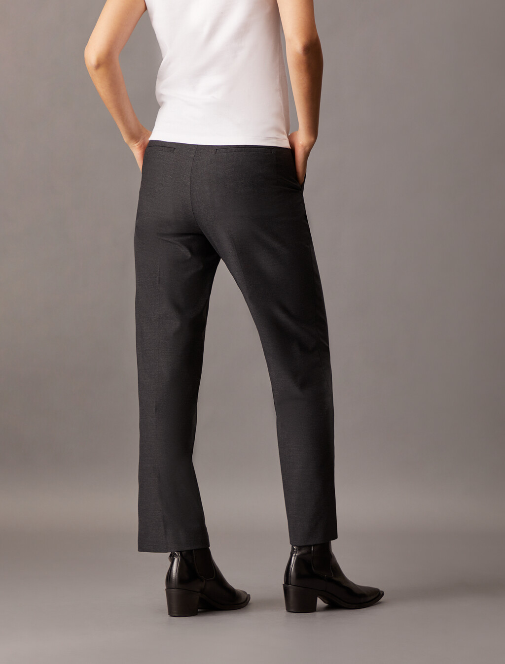 Refined Stretch Trousers, Endless Gray Melange, hi-res