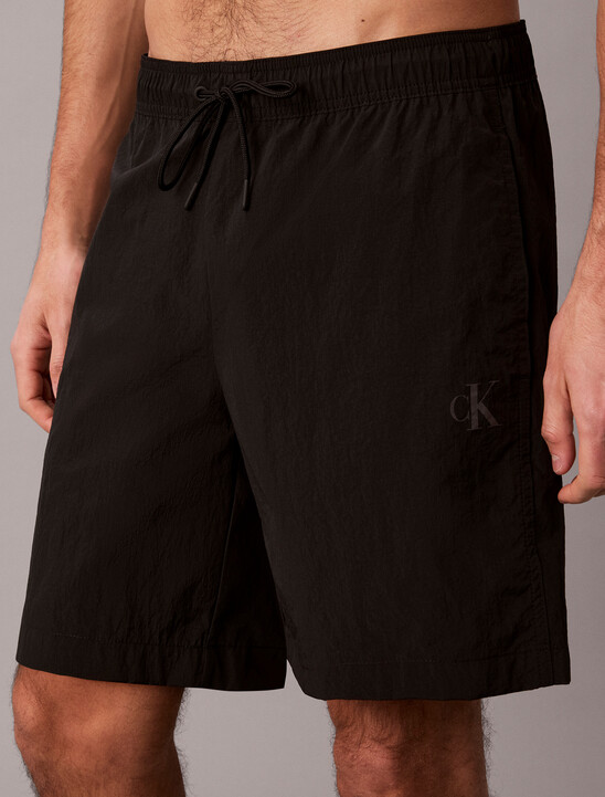 Graphic Pull On Nylon Shorts