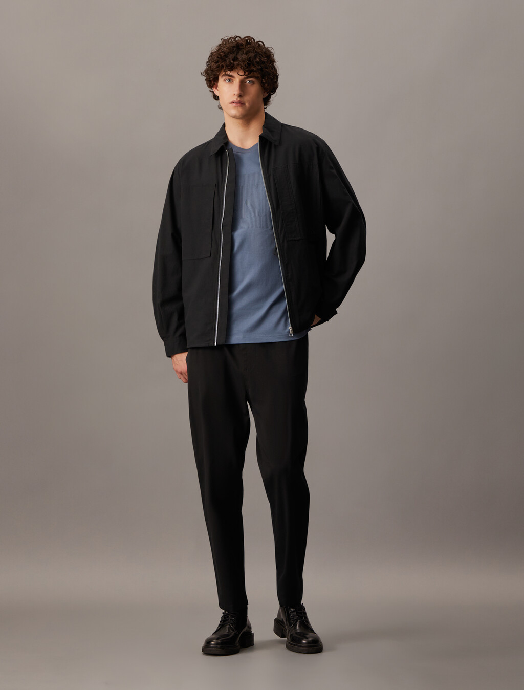 Essentials Slim Drawcord Chinos, Ck Black, hi-res
