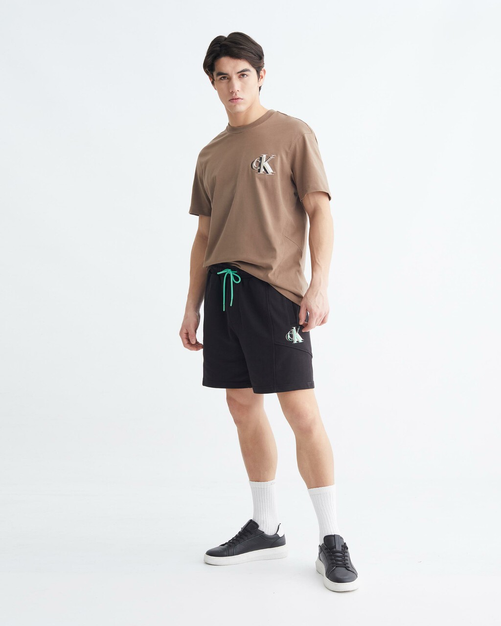 INFINITE COOL MONOGRAM REGULAR TEE, Shitake, hi-res