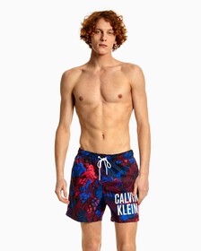 INTENSE POWER ALL OVER PRINT MEDIUM SHORTS, Jungle Leaf Black Aop, hi-res