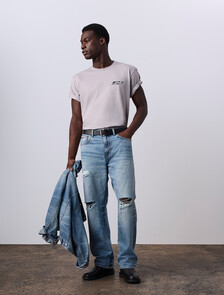 Jung Kook for Calvin Klein Logo Badge Relaxed T-Shirt, Sterling, hi-res