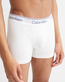 ATHLETIC COTTON 2 PACK TRUNKS, ATHLETIC GREY HEATHER/WHITE, hi-res