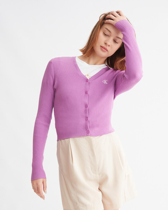 Fast Track Rib-Knit Cardigan