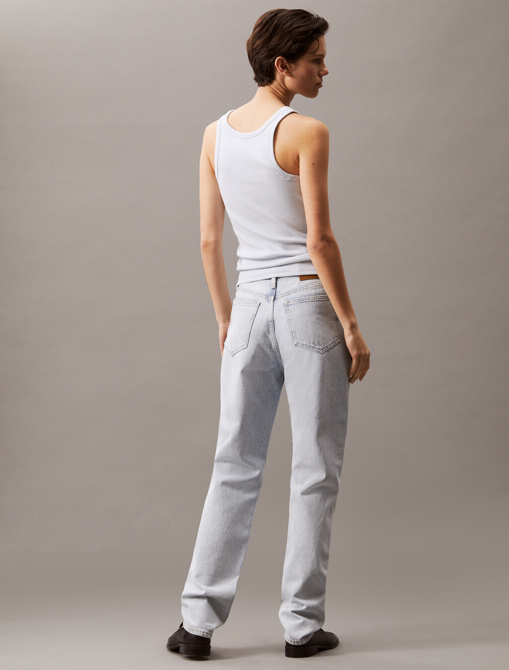 Ribbed Cotton Logo Tank Top, Plein Air, hi-res