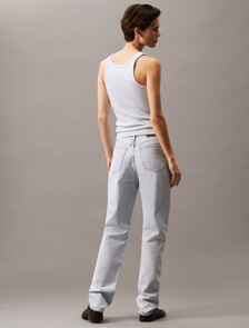 Ribbed Cotton Logo Tank Top, Plein Air, hi-res