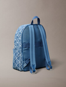 Denim Logo Jacquard Backpack, Denim JQD Medium Wash, hi-res
