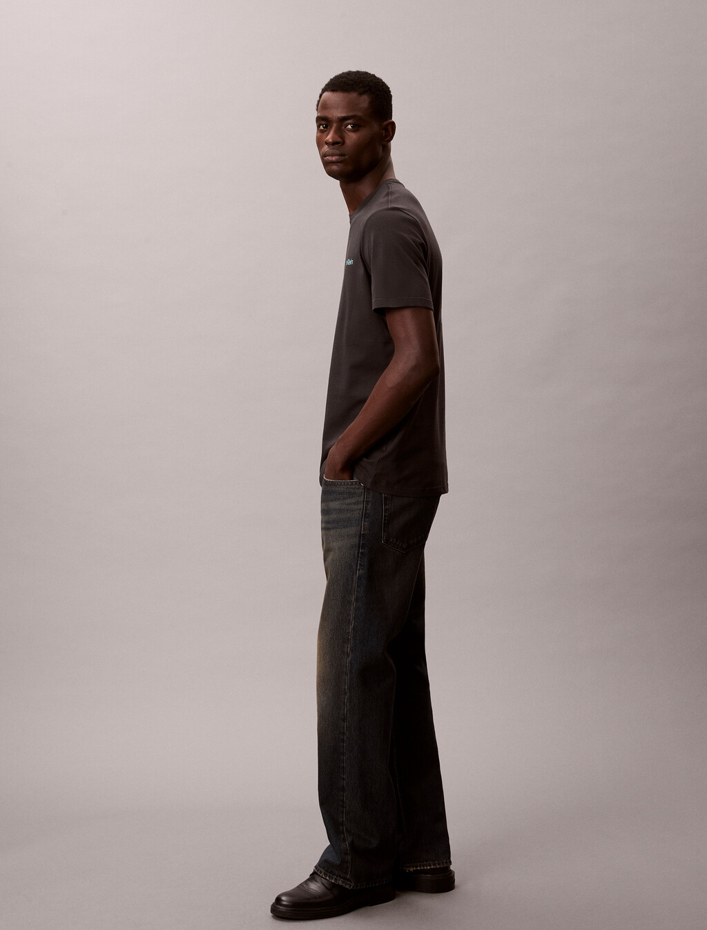 Geo Graphic Print Tee, Pirate Black, hi-res