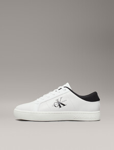 Leather Trainers, Bright White/Black, hi-res