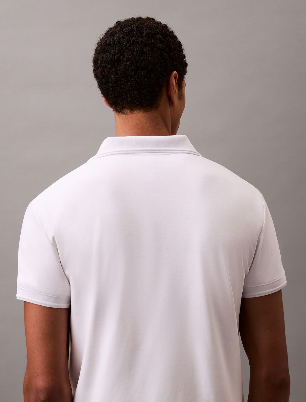 Embossed Monogram Tipped Polo, Brilliant White, hi-res