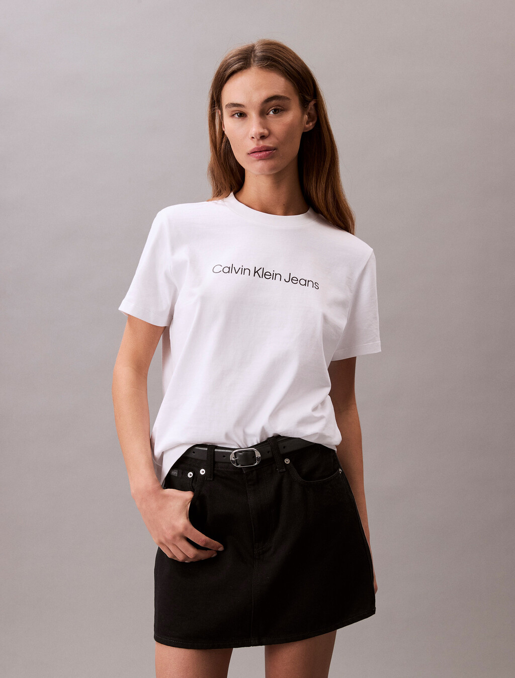 Institutional Logo Tee, Brilliant White, hi-res