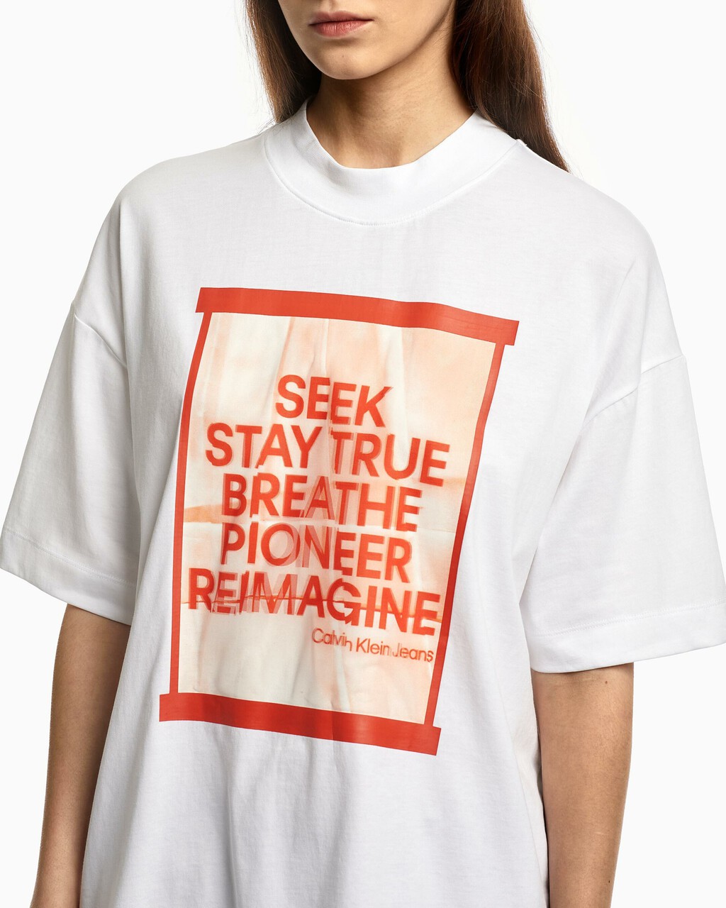 Hybrid Comfort Slogan Boyfriend Tee, Bright White, hi-res