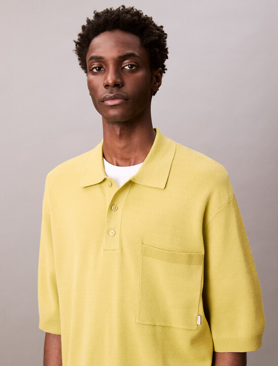 Tech Knit Boxy Polo Jumper