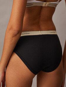 Bikini Briefs - Heritage Cotton, Black, hi-res