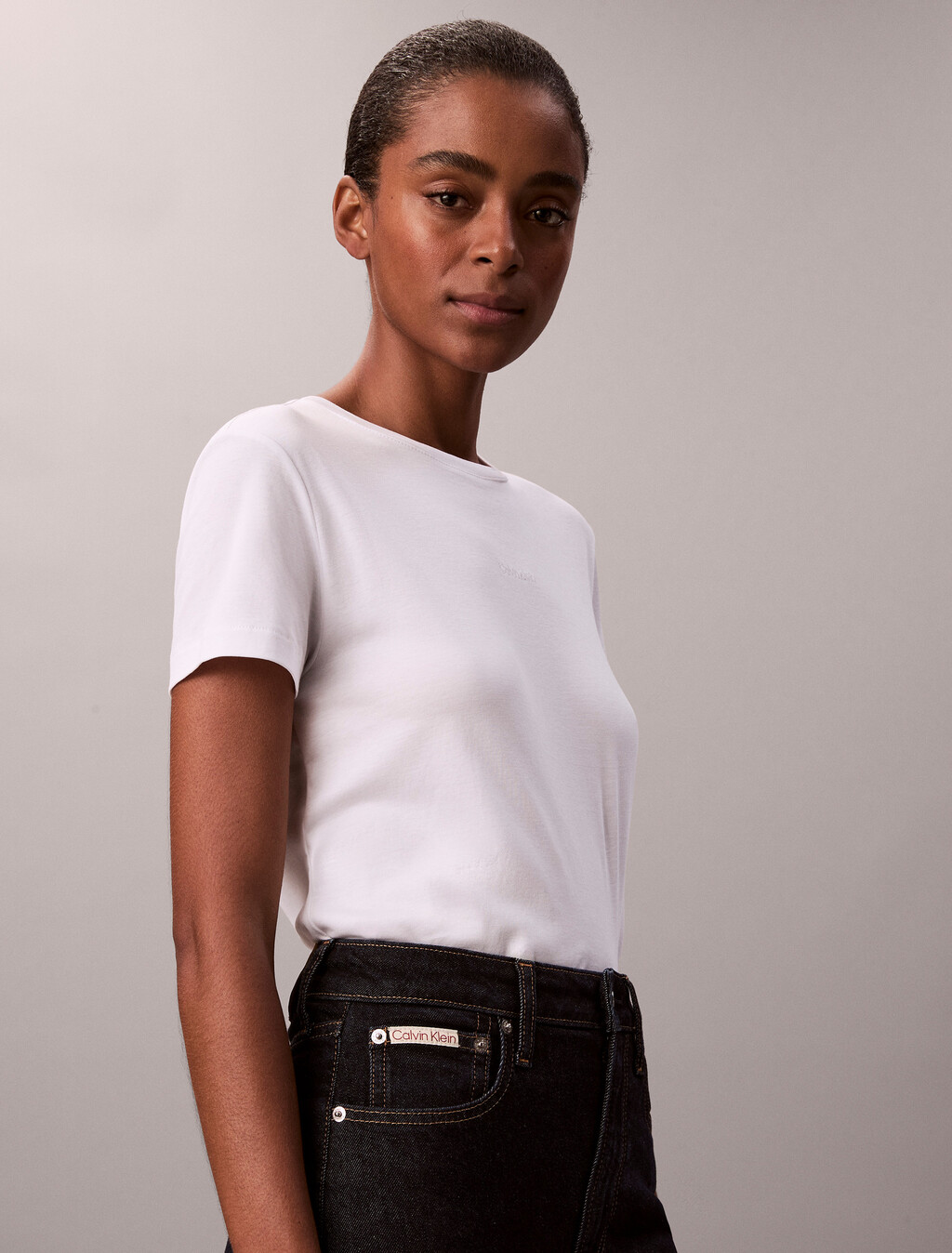 Nano Logo Supima Cotton Tee, Brilliant White, hi-res