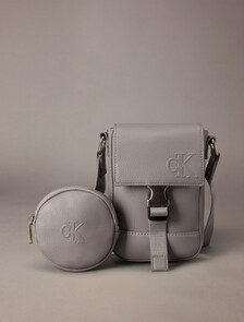 Sculpted Impression Flap Phone Pouch, Titanium, hi-res