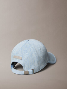 Burnout Emblem Logo Denim Cap, Light Wash Denim, hi-res