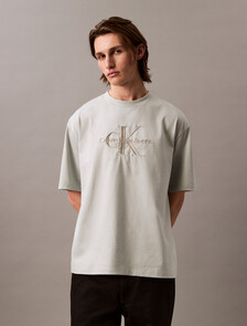 Relaxed Monogram T-shirt, Blue Blush, hi-res