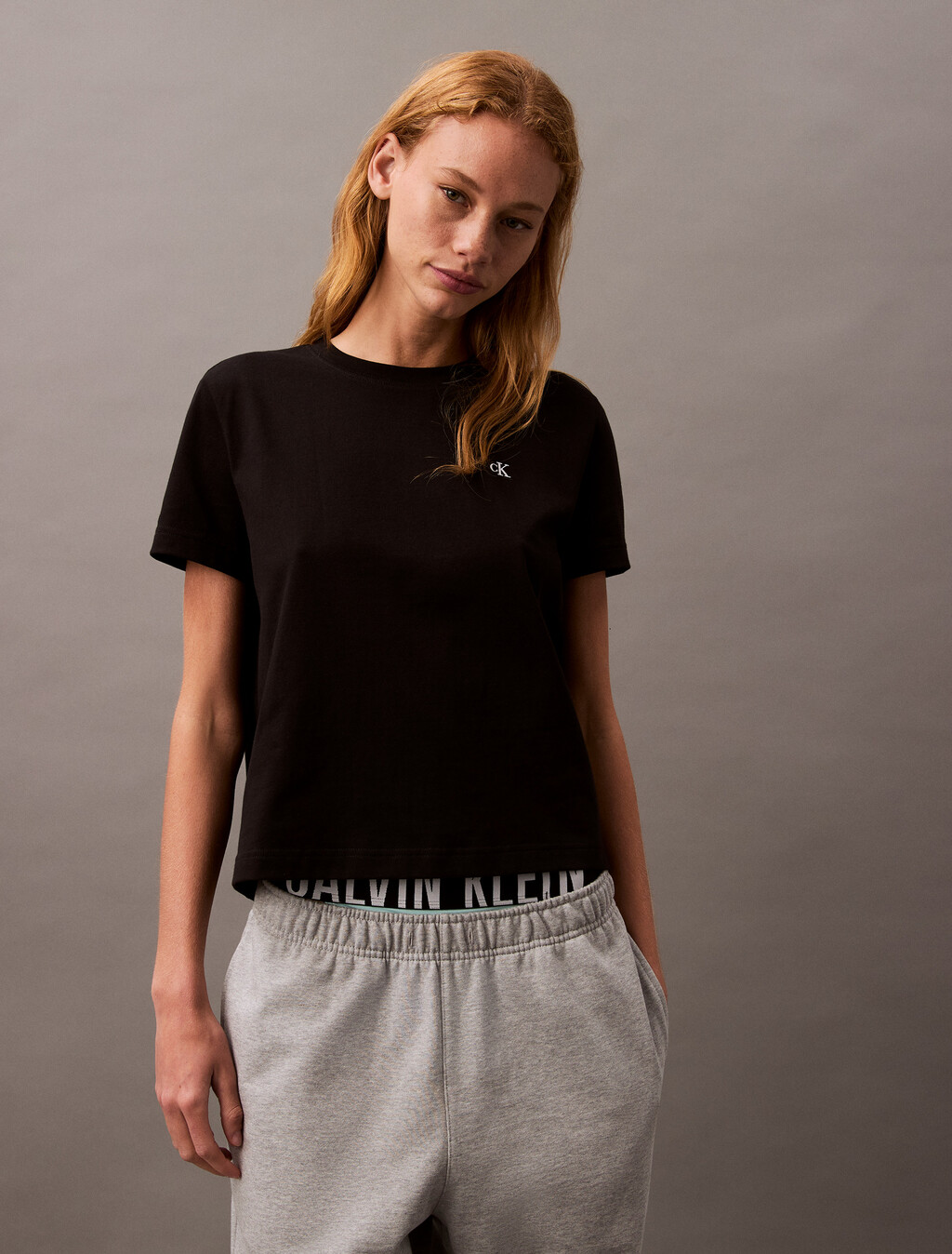 Archive Logo Crewneck Tee, Black, hi-res
