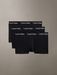 Microfiber Stretch Low Rise Trunks 3 Pack, BLACK/ BLACK/ BLACK, hi-res