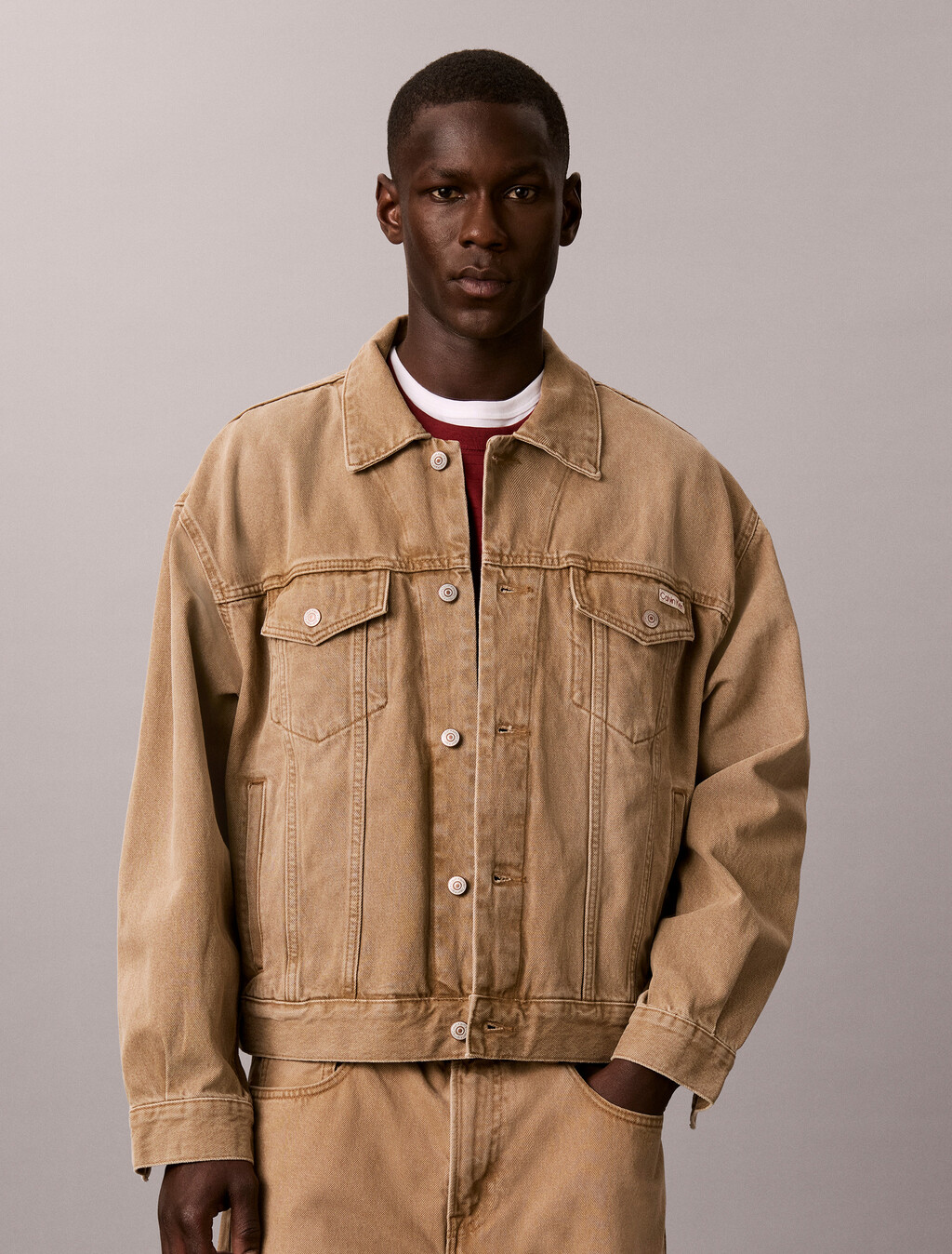 90s Denim Trucker Jacket, TIGERS EYE SMOKE, hi-res