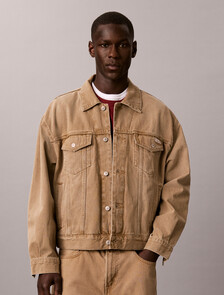 90s Denim Trucker Jacket, TIGERS EYE SMOKE, hi-res