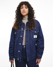 UNISEX PADDED DENIM JACKET, Denim Rinse, hi-res