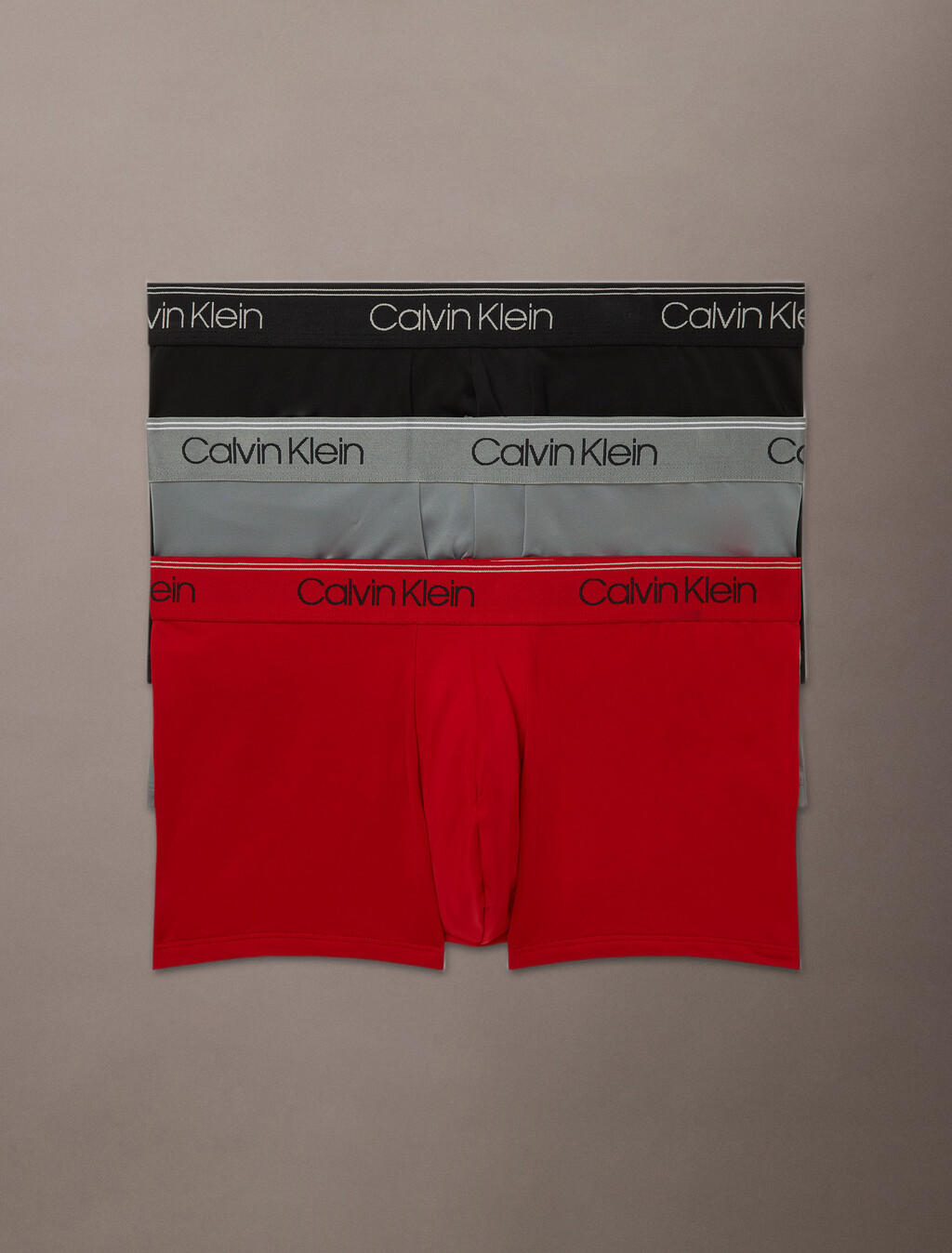 Logo Low Rise Trunk 3 Pack, 1 Black/ 1 Convoy/ 1 Red Gala, hi-res