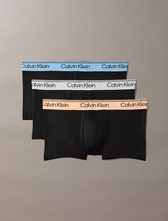 3 Pack Low Rise Trunks - Microfibre Stretch