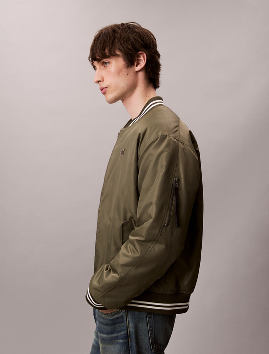 Nylon Tipped Bomber Jacket