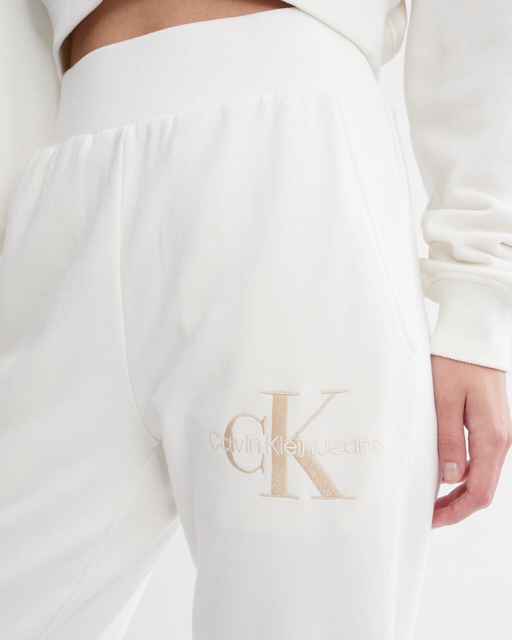 Mineral Dye Monologo Sweatpants, Ivory, hi-res