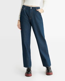 Recycled 90S Straight Jeans, Denim Rinse, hi-res