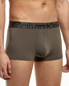 Embossed Icon Microfiber Low Rise Trunks, Grey Sky, hi-res