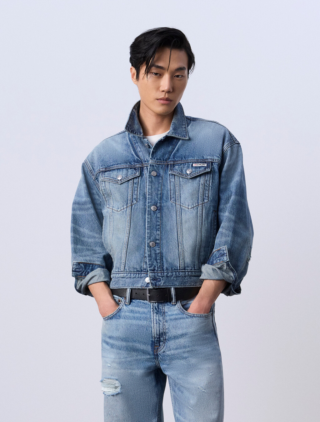 Jung Kook for Calvin Klein 90s Denim Trucker Jacket, REBEL, hi-res