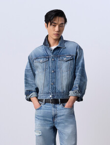 Jung Kook for Calvin Klein 90s Denim Trucker Jacket, REBEL, hi-res