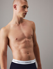 Icon Cotton Stretch Trunks 3 Pack, shoreline/modern cotton stripe kewl lime/ kewl lim, hi-res
