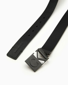 MONOGRAM CUT-OUT PLAQUE BELT 35 MM, BLACK/BLACK, hi-res