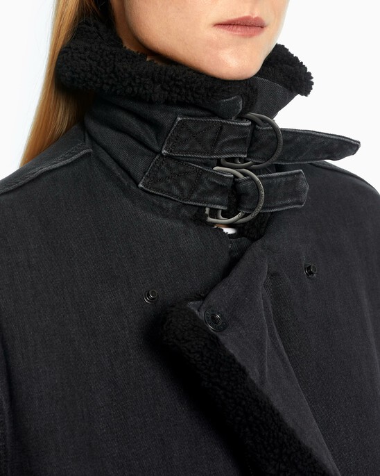 Oversized Sherpa Denim Jacket