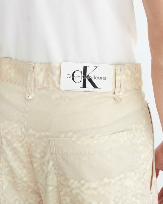 Wide Leg Printed Cargo Pants