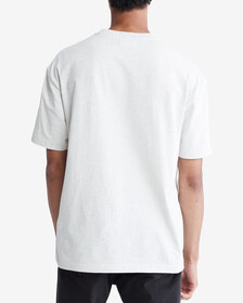 Calvin Logo Crew Neck Tee, Light Grey Heather, hi-res