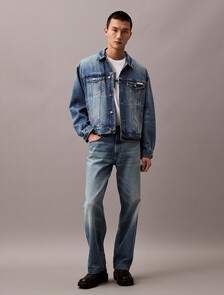 90s Denim Trucker Jacket, AURORA, hi-res